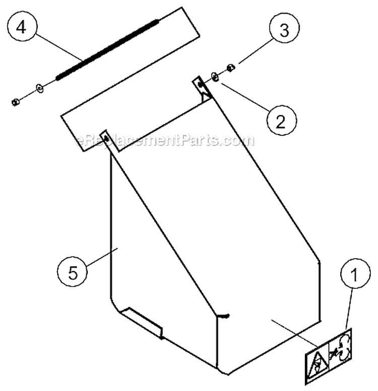 Discharge Door - Ce Compliant Diagram and Parts List for SC3265 A08787 Bear Cat Chipper Shredder